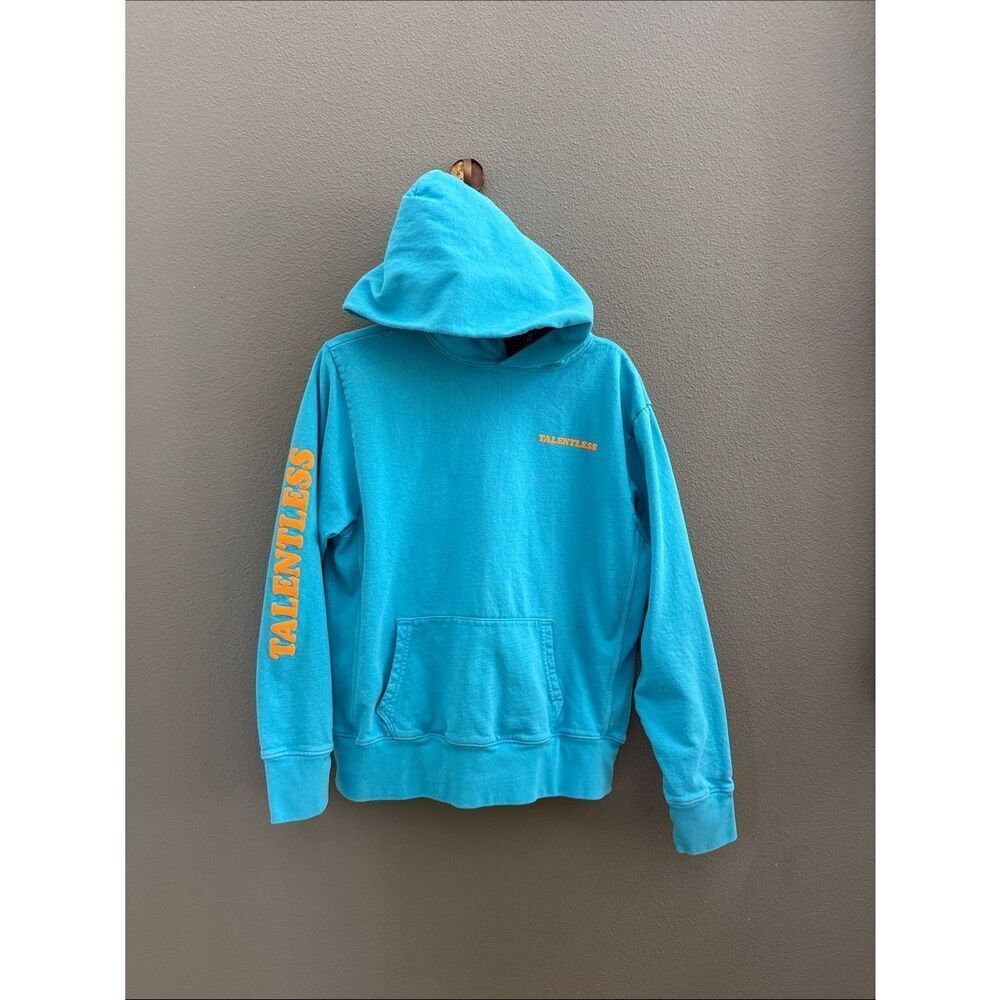 Talentless Neon Collection Blue Orange Logo Hoodie Sweatshirt
Size S Women